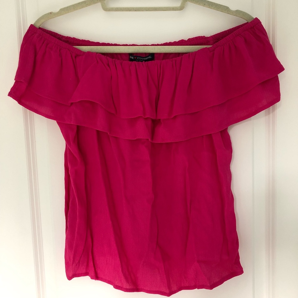 Pink Off the Shoulder Top